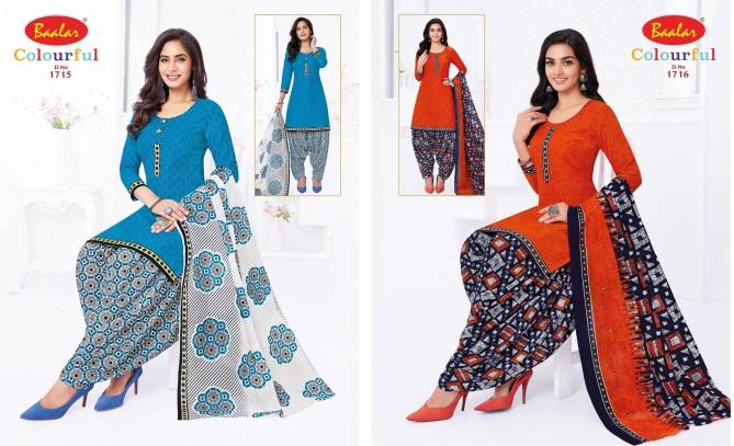 Colourful Vol 17 By Baalar Readymade Cotton Suit Catalog
